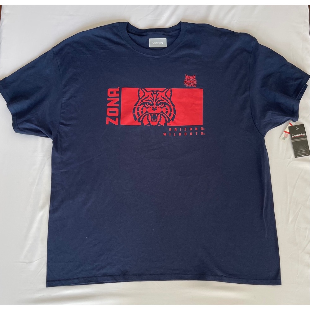 Captivating Arizona Wildcats T-Shirt Mens 3XL Navy Blue Zona Logo NCAA NWT